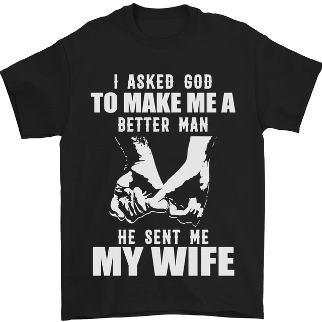 Marito & Donna Matrimonio Anniversario God Uomo T-Shirt 100% IN Cotone