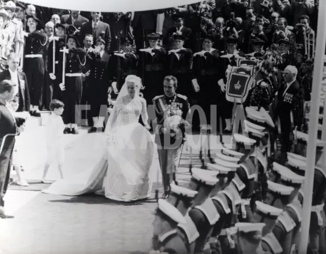 Altes Pressefoto Montecarlo Hochzeit Prince Rainier Mit Grace - KELLY Druck