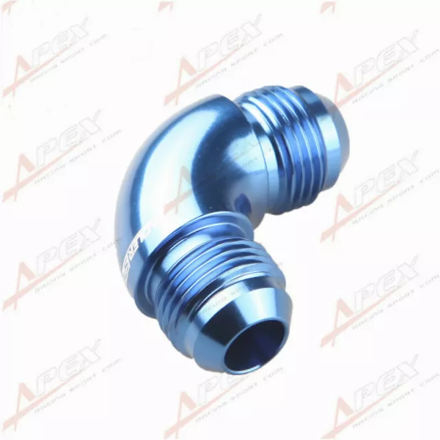 8AN AN8 -8AN To AN-8 90 Degree Union Fuel Fitting Adapter Male Blue