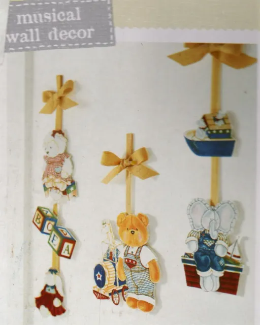 Teddy Bears Toys Baby Musical Wall Decor, Nursery, 6 Pcs Animals Elephant Blocks