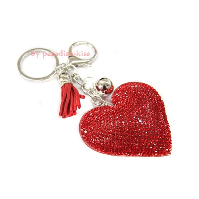 **-40%** PORTACHIAVI a cuore CAMOMILLA metallo cromato e strass 