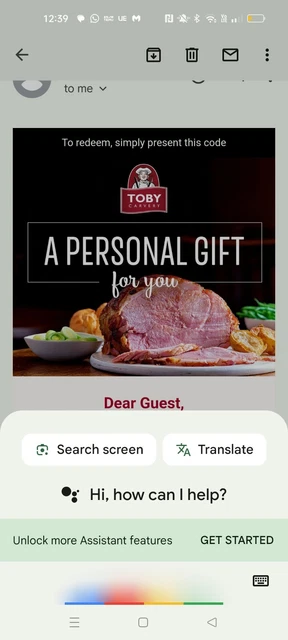Restaurant Gift Voucher