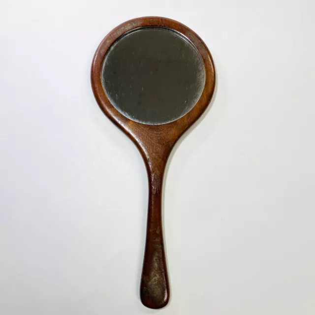 Vintage Craig Signed Hawaiian Koa Wood Hand Mirror Length 12"