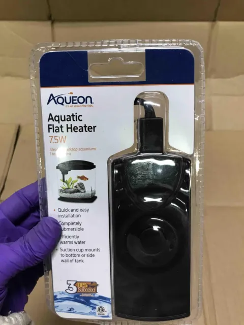 Small Aquarium Fish Tank Submersible Mini Flat Heater, 7.5 Watts