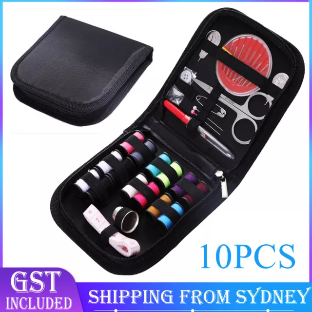 Portable Sewing Kit Home Travel Sewing Thread Needles Pins Measure Set With Case