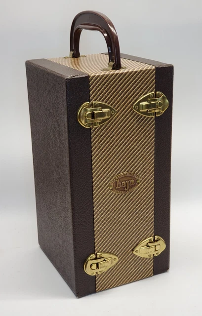 Estuche de almacenamiento de colección Barnett & Jaffe Baja Uni con diapositivas de archivo 35 mm decoración década de 1950 baquelita!?