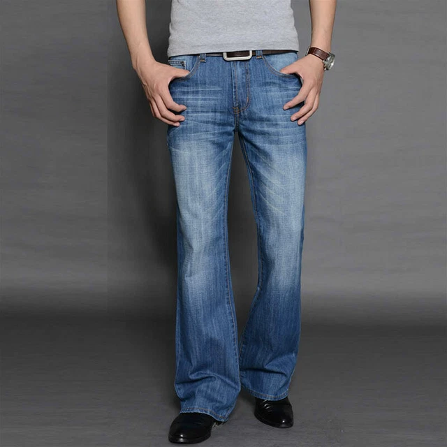 MEN'S BELL BOTTOM Jeans Vintage 60s 70s Flared Denim Pants Hippie Regular  Fit £49.20 - PicClick UK