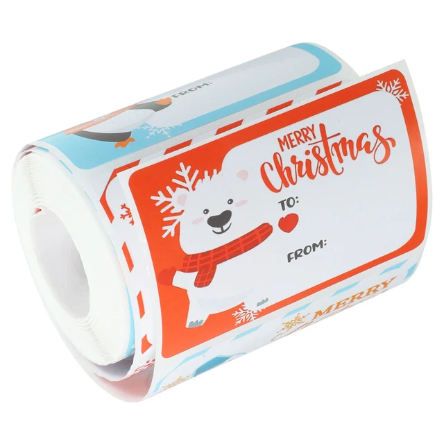 1 Roll of Gift Box Wrapping Stickers Household Gift Stickers Label Stickers