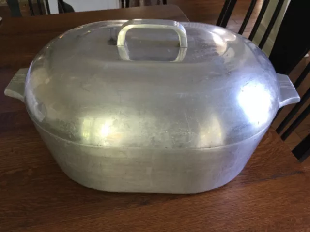 GHC Wagner Ware 13 QT Magnalite Oval Roaster Pot With Box 4267, Sidney  Aluminum Roaster Large Roasting Pan Dutch Oven Vintage Cookware USA 