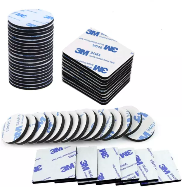 60 Pieces Super-Sticky Adhesive Foam Pads, Double Sided Sticky Pads Black, and
