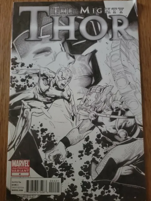 The Mighty Thor #4 2nd Print Marvel Variant Silver Surfer Sketch Cover COIPEL