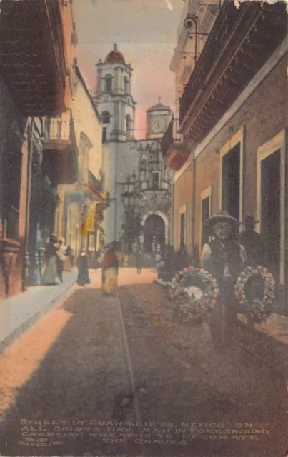 RPPC Guanajuato Mexico All Saints Day Halloween Fred Harvey Photo Postcard B25