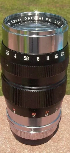 Leica Super Acall 135/3.5 Lens OUTFIT MINTISH, cased, viewer, shade m39 L39  9++