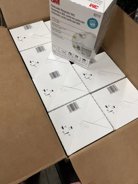 3M 8210 N95 (1 CASE Of 8 Boxes) 160 MASKS TOTAL Expires June 2026