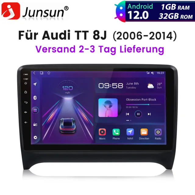 Radio de coche para Audi TT 8J 2006-2014 Android12 navegación GPS BT WIFI RDS FM DAB+ 1+32GB