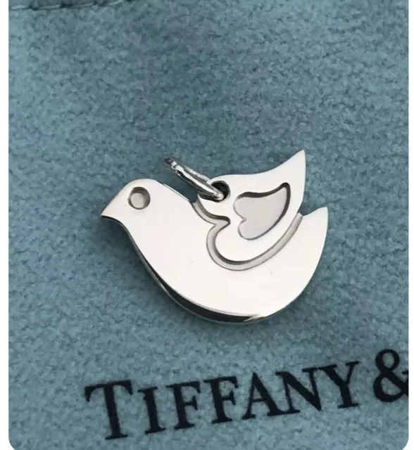 NEW Tiffany & Co. Silver 925 TCO Love Dove Charm 4 Bracelet & Necklace