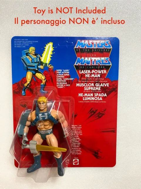 HE MAN Laser Power card riproduzione reproduction masters universe motu