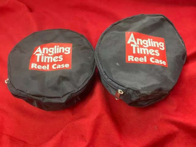 2 VINTAGE ANGLING Times Fishing Reel Cases For Center Pin Reels Approx Dia  4 £15.00 - PicClick UK
