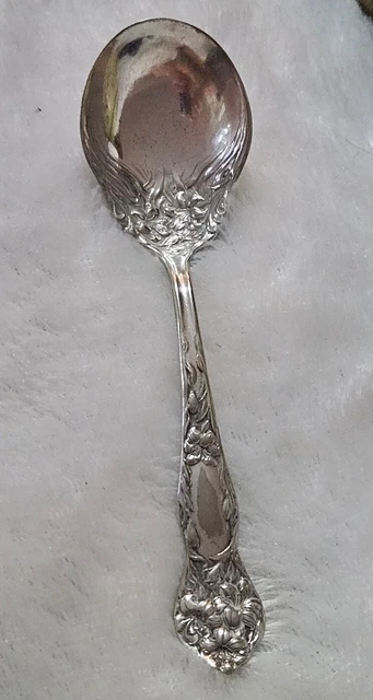 Vintage Silverplate STRATFORD SILVER LILYTA 1909 Sugar Sauce Berry Spoon FLORAL