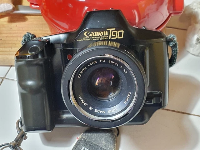 appareil photo argentique Canon T90, bon état, fonctionne