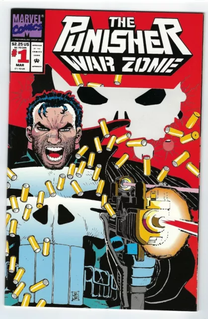 Punisher War Zone #1 Marvel 1992 High grade copy.