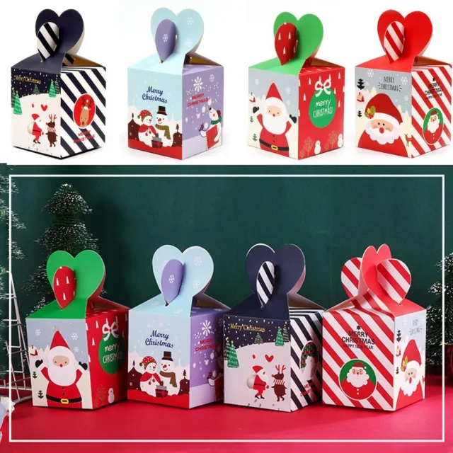 Soporte de papel Caja de manzanas dulces Decoración navideña Bolsa de Navidad