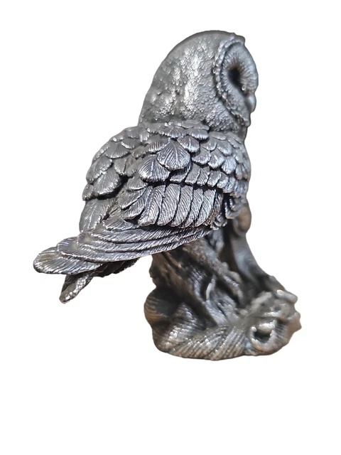 Beautifully Modelled Vintage Silver Country Arts Perched Owl 2