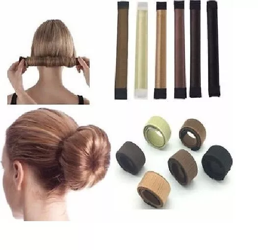 MAGIC FRENCH TWIST HAIR BUN MAKER Bands Easy Snap Tool Former Styling Donut DIY