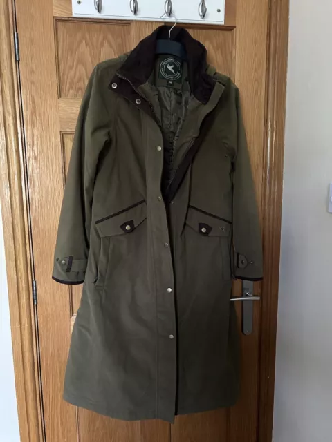 Ladies Danby olive green Rydale 3/4 length coat. Danby