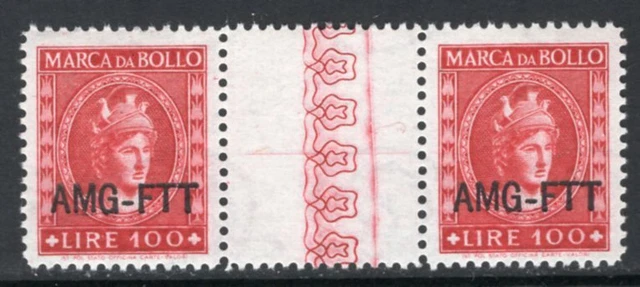 Trieste AMG-FTT Fiscal Revenue 100L Gutter Pair MNH #2