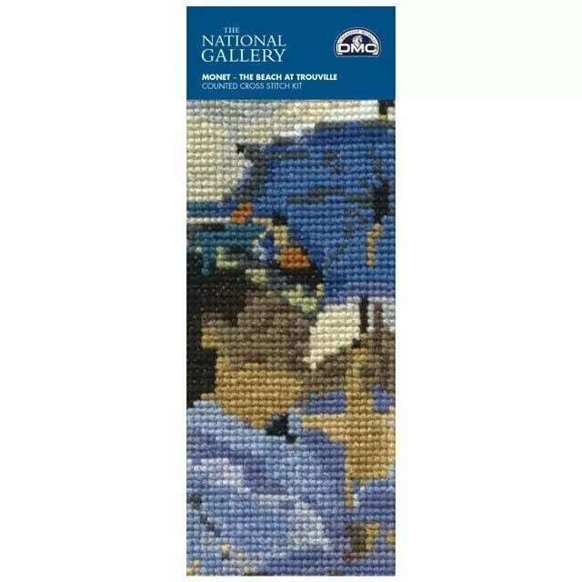 DMC Counted Cross Stitch Kit Monet The Beach At Trouville Embroidered
