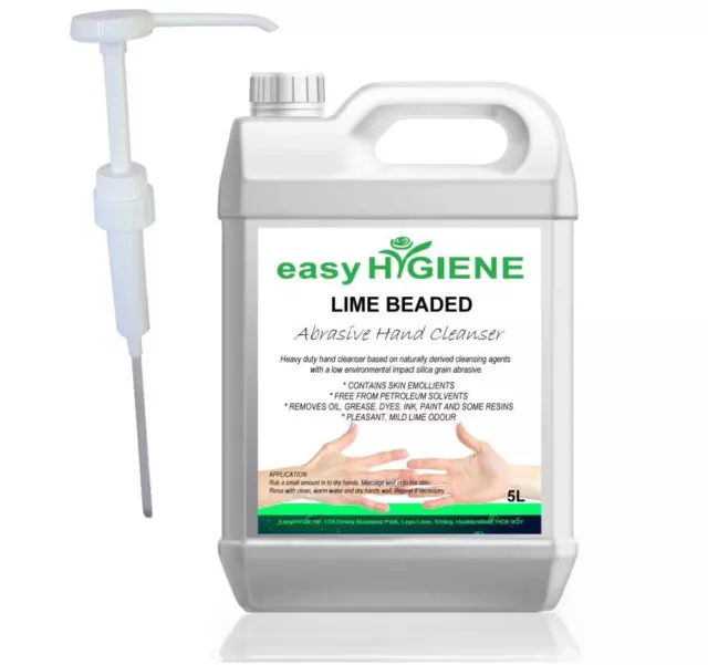 LIME Beaded Hand Cleaner grit liquid soap 1 x 5 Litre abrasive HEAVY DUTY 5L