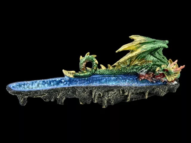 Soporte Varillas Humos - Verde Dragon - Fantasy Räucherwerkhalter Dragón Deco 2