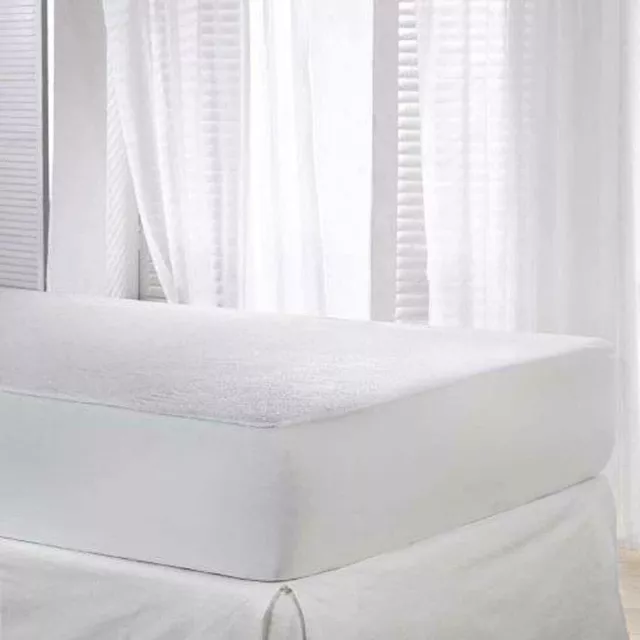 Extra Deep Waterproof Terry Towel Mattress Protector Topper Cover Anti Allergy 2