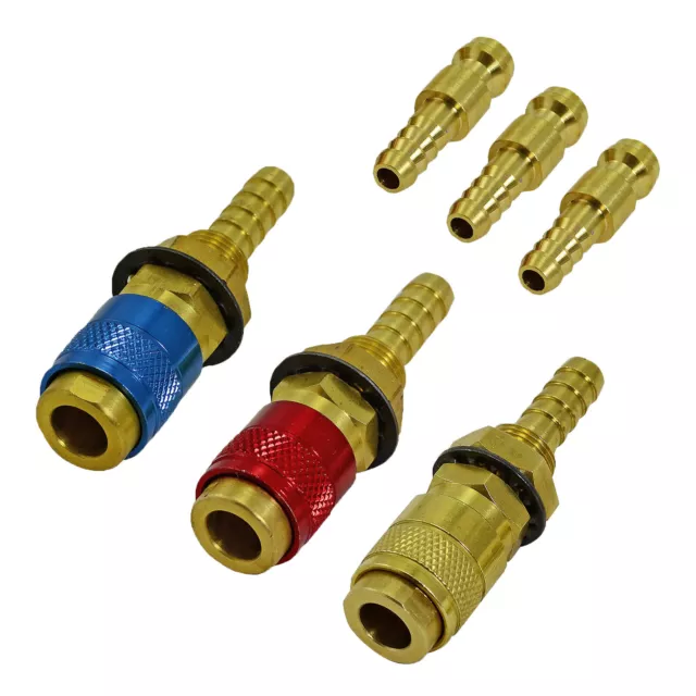 Water Cooled Gas Adapter Quick Connector Fitting For TIG Welding Torch 3 Set