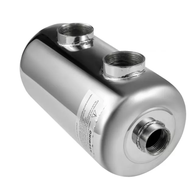 Tube And Shell Heat Exchanger 135 kBtu/hour SS304 Same Side 1" + 1 1/2"FPT