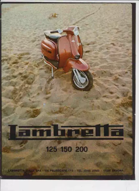 advertising Pubblicità-MOTO LAMBRETTA 100/150/200 '77- SCOOTER ITALIANI EPOCA