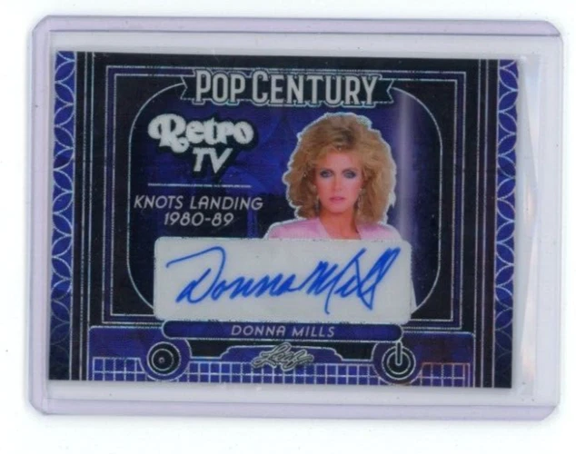 DONNA MILLS 2024 Leaf Pop Century Metal Retro Tv Signature Auto Ed 8/8
