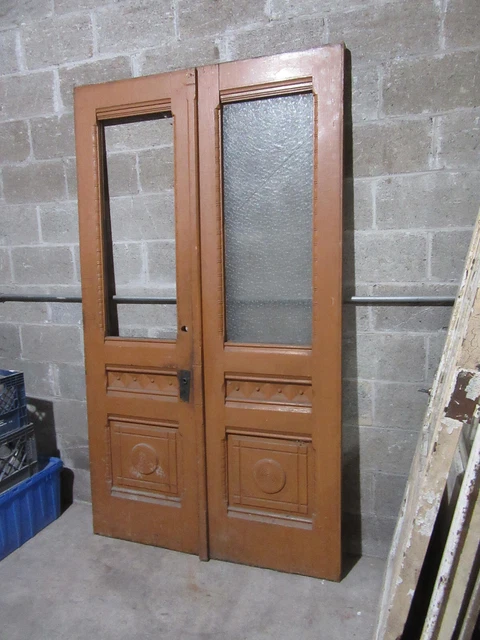 ~ Ornate Antique Double Entrance French Doors ~ 48 X 83 ~ Architectural Salvage