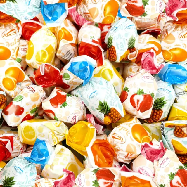 Arcor Assorted Fruit-Filled Hard Candy, Individually Wrapped, Bulk Pack 2 Pounds