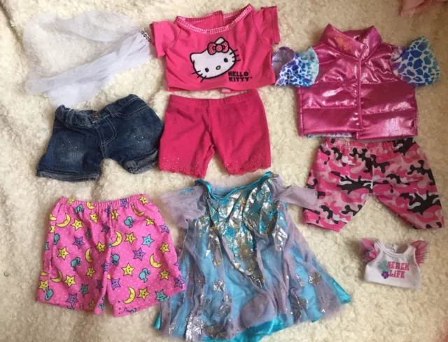 Pacchetto abiti di ricambio abiti da laboratorio Build A Bear Factory Workshop ragazze lotto pantaloncini