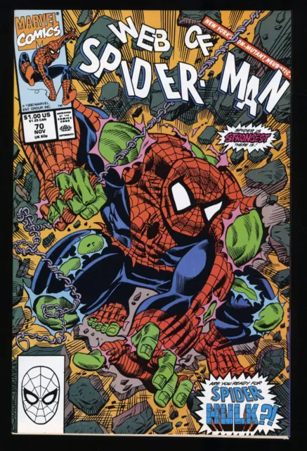 Web of Spider-Man #70 VF/NM 9.0 1st Spider-hulk! Marvel 1990