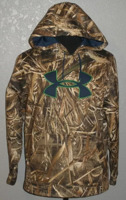 Mens Large Under Armour Loose Fit Realtree Max-5 Camo Hooded Pullover Sweatshirt