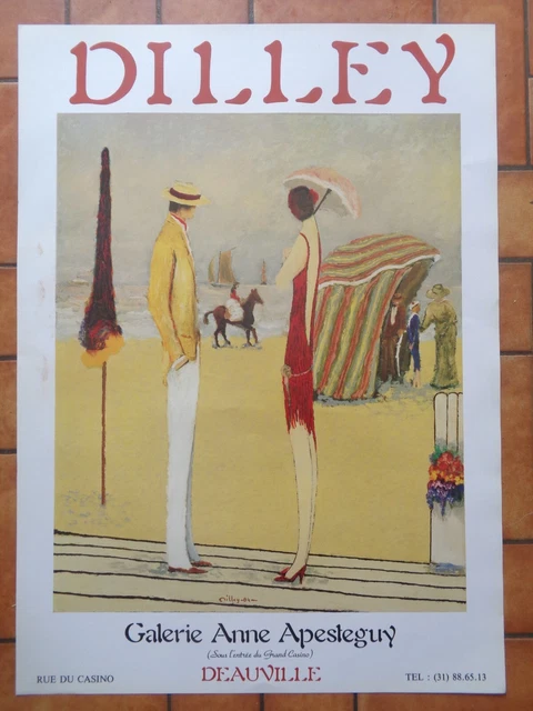 Affiche D'art Vintage 'Couple Années Folles Deauville' Par Ramon Dilley - Poster Exposition Art Déco