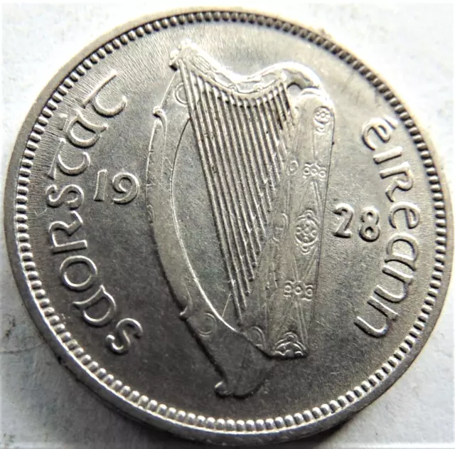 1928 IRELAND Republic, Sixpence, Grading VERY FINE.12