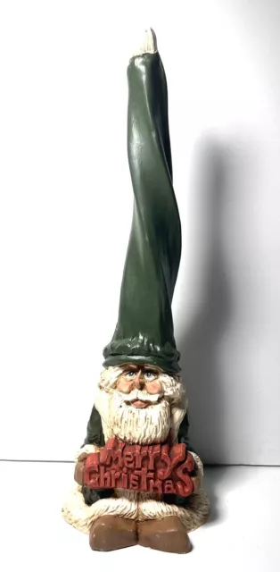 Vintage Gnome Santa Figurine Signed. Wood Works