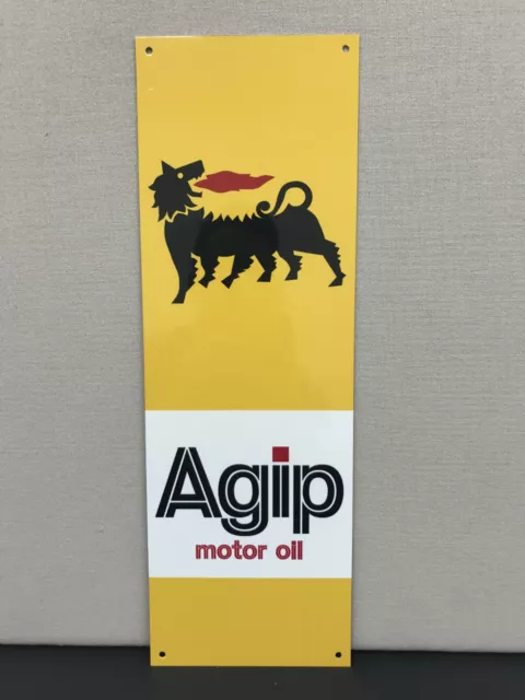 Agip  advertising garage sign baked oil gas ferrari
