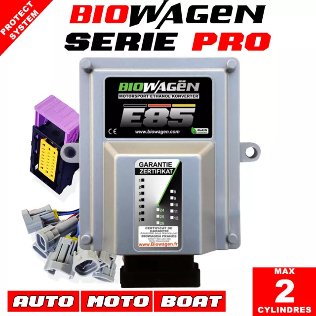 Kit boîtier éthanol E85 - BIOWAGEN SERIE PRO - 2 cylindres - Direct usine.