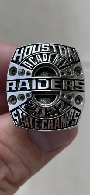 2022 Houston Academy Raiders 4X State Champions Championship Ring/Flowers