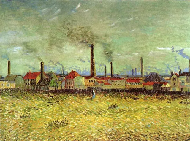 Art Oil Vincent Van Gogh - Factories at Asnieres Seen from the Quay de Clichy